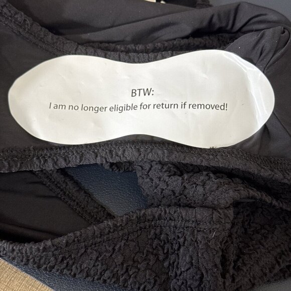 Mindy X Andie Women's L The Bikini Hipster Swim Bottom Textured Black NWT 9584 - Picture 12 of 14